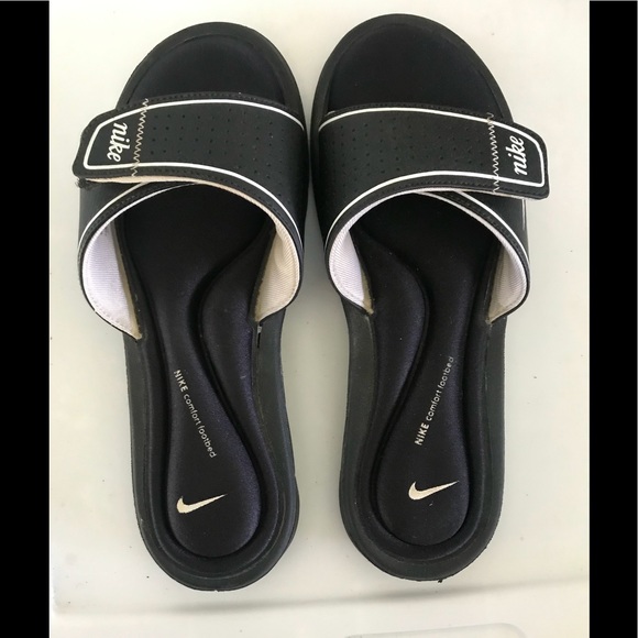 Nike Shoes Ladies Black Slip On Sandals Poshmark
